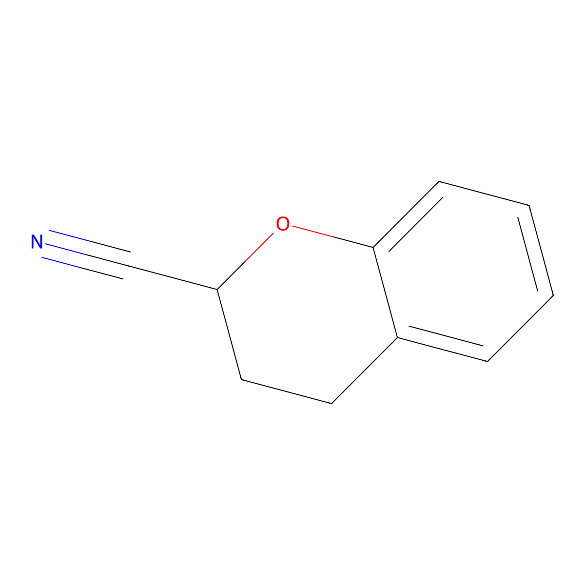 Chroman-2-carbonitrile molecular structure, CAS 89197-58-0