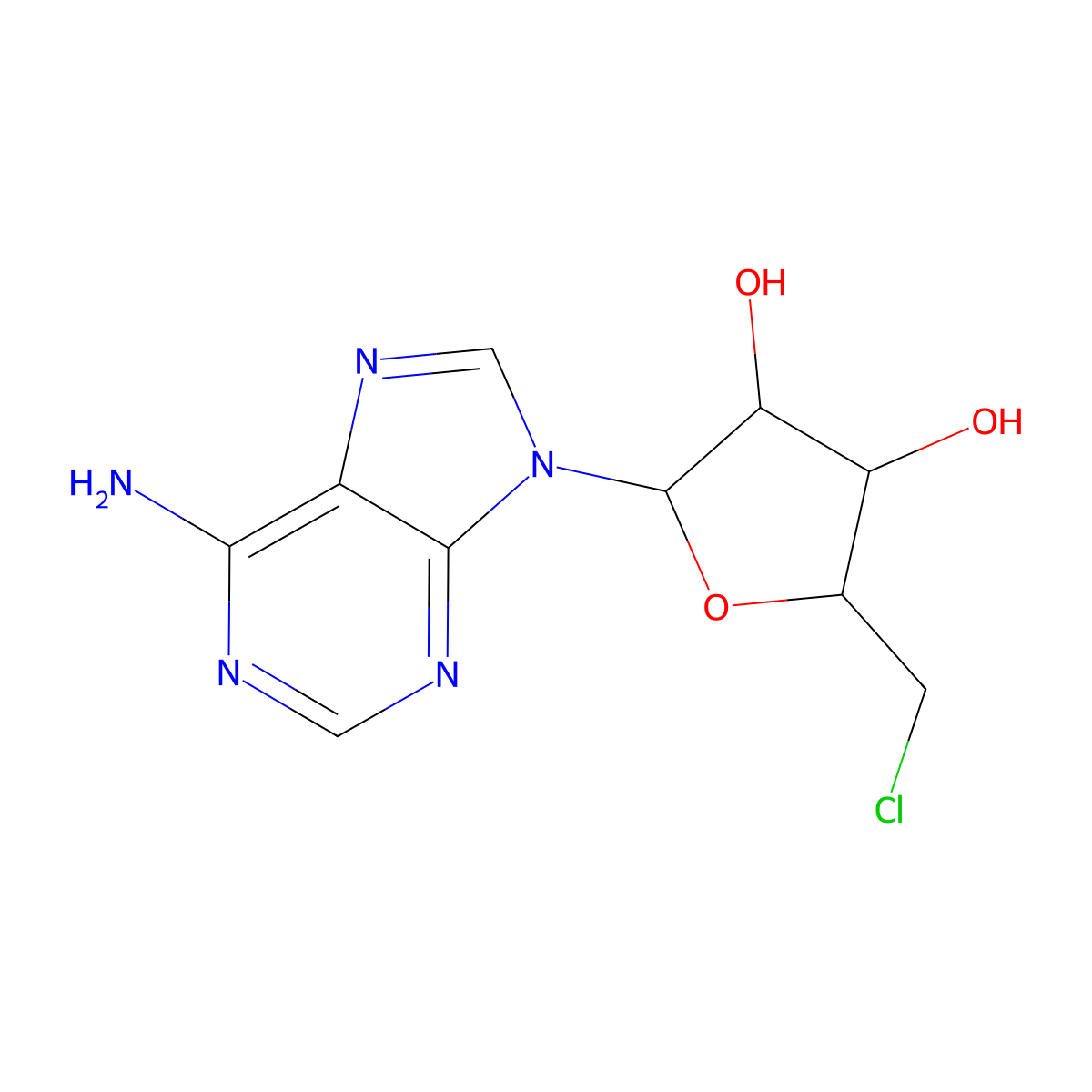 5'-Chloro-5'-deoxyadenosine molecular structure, CAS 892-48-8