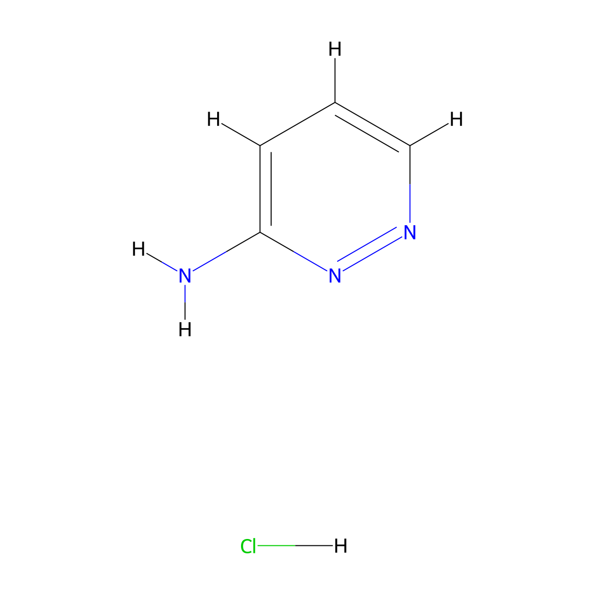 Pyridazin-3-amine--hydrogen chloride (1/1) molecular structure, CAS 89203-22-5