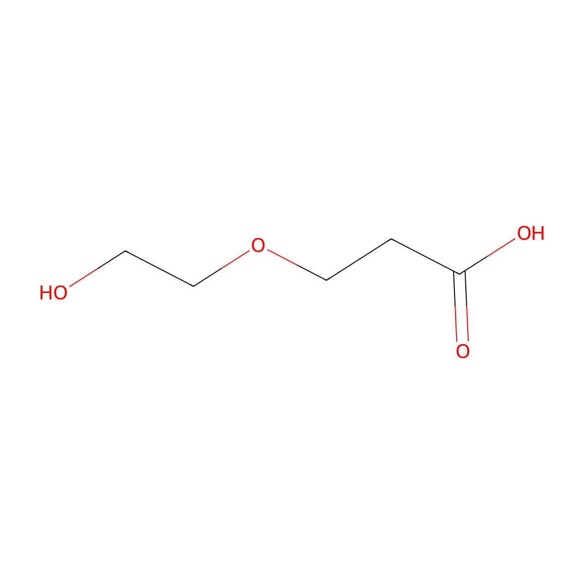3-(2-Hydroxyethoxy)propanoic acid molecular structure, CAS 89211-34-7