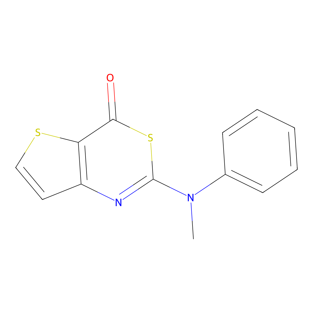 2-(Methyl(phenyl)amino)-4H-thieno[3,2-d][1,3]thiazin-4-one molecular structure, CAS 892292-63-6