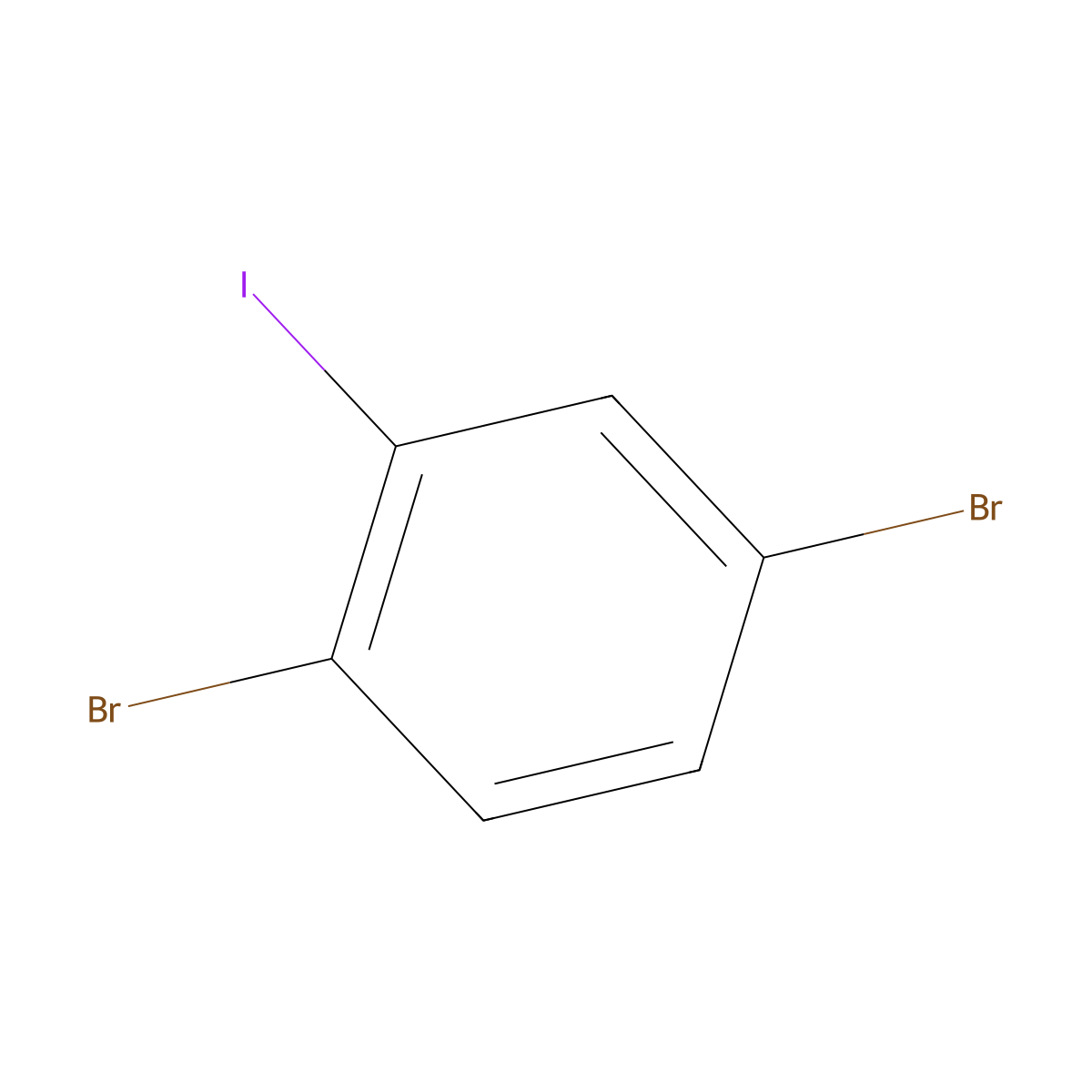 1,4-Dibromo-2-iodobenzene molecular structure, CAS 89284-52-6
