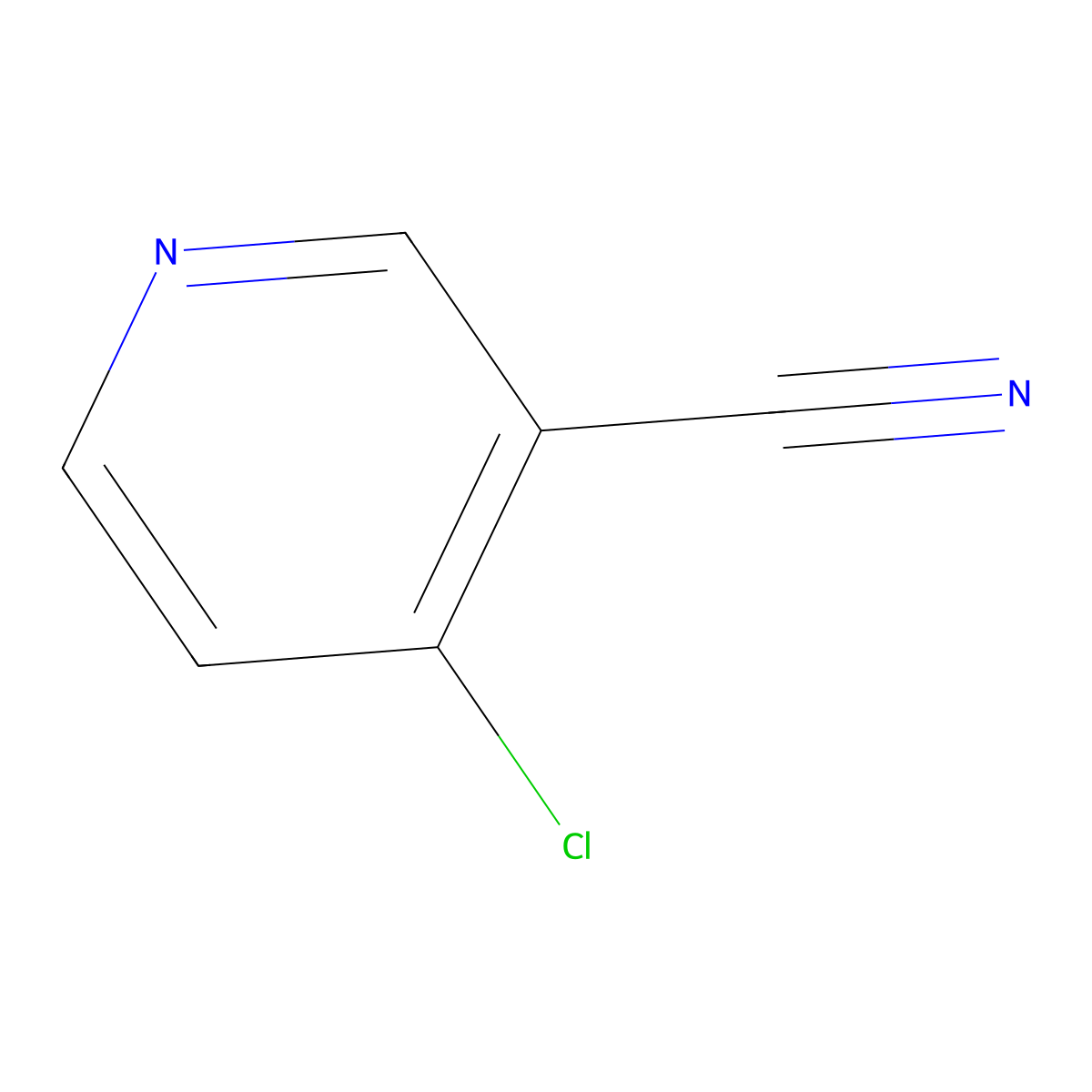 4-Chloro-nicotinonitrile molecular structure, CAS 89284-61-7