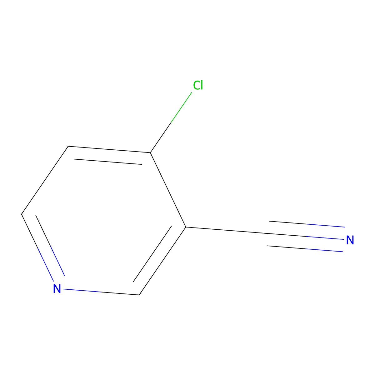 4-Chloro-nicotinonitrile molecular structure, CAS 89284-61-7