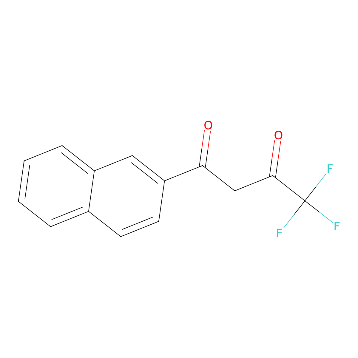 4,4,4-Trifluoro-1-(2-naphthalenyl)-1,3-butanedione molecular structure, CAS 893-33-4