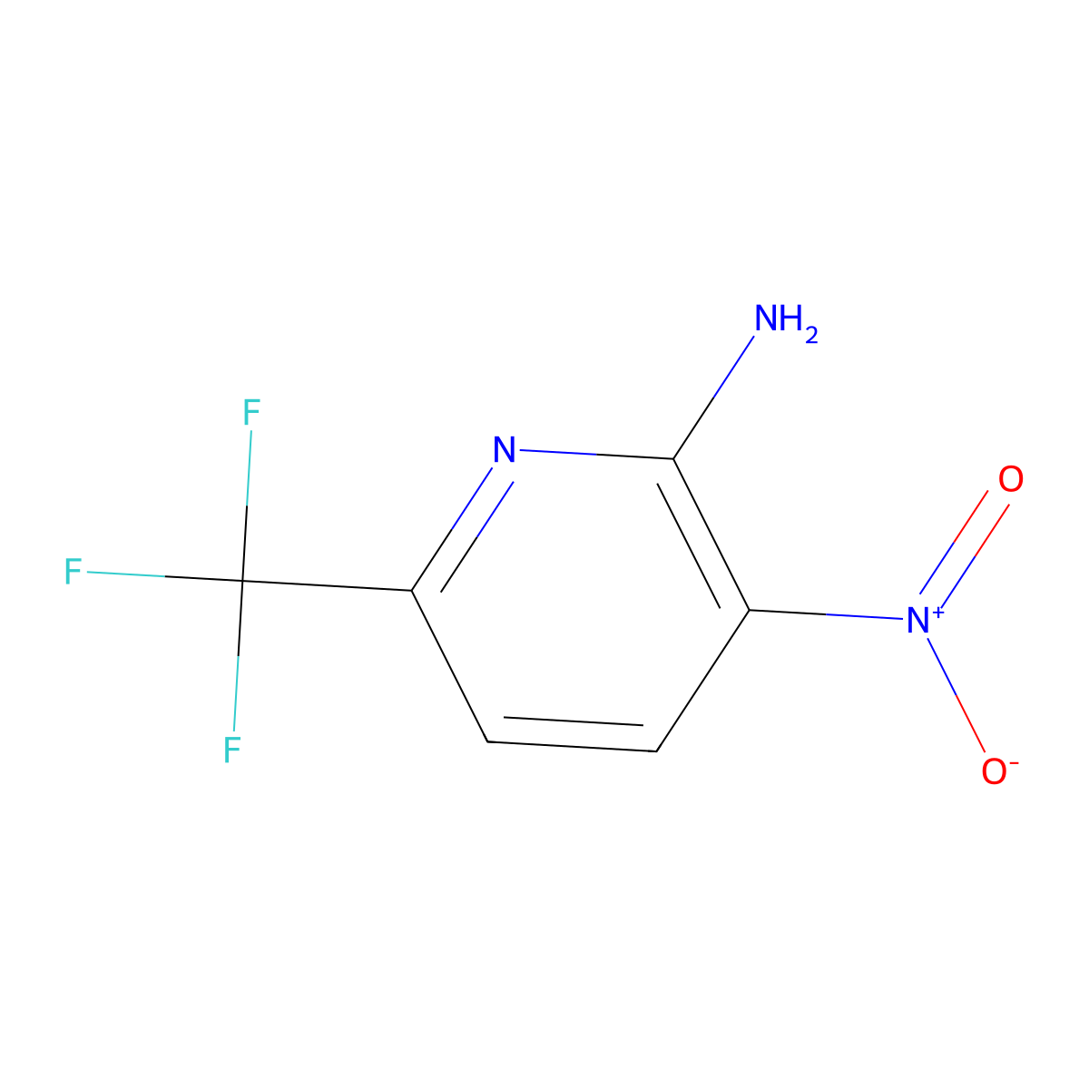 3-Nitro-6-(trifluoromethyl)pyridin-2-amine molecular structure, CAS 893444-21-8