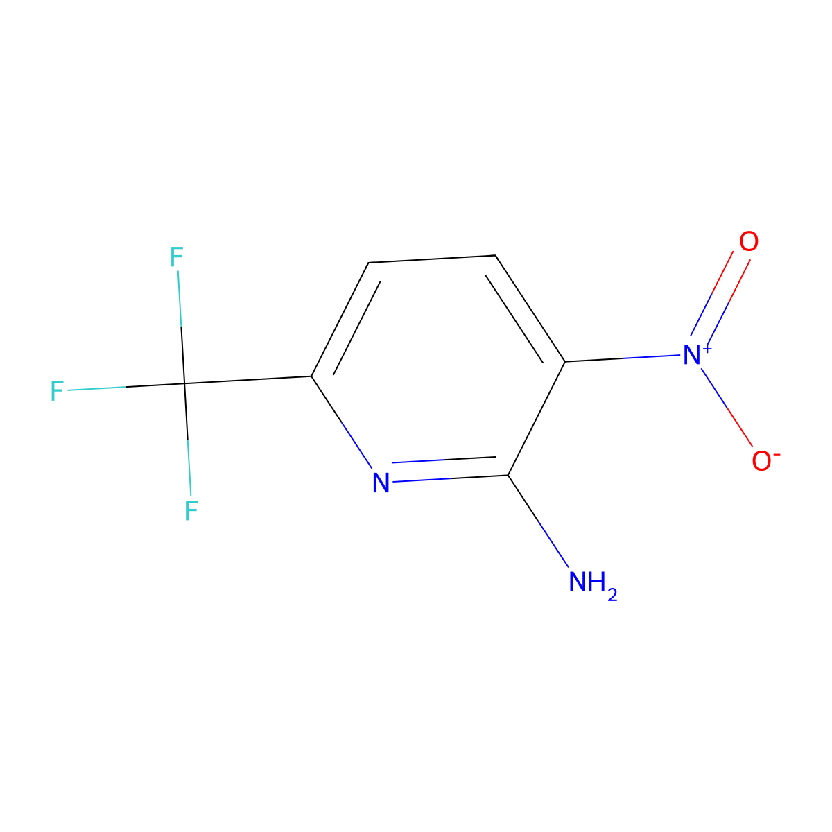 3-Nitro-6-(trifluoromethyl)pyridin-2-amine molecular structure, CAS 893444-21-8