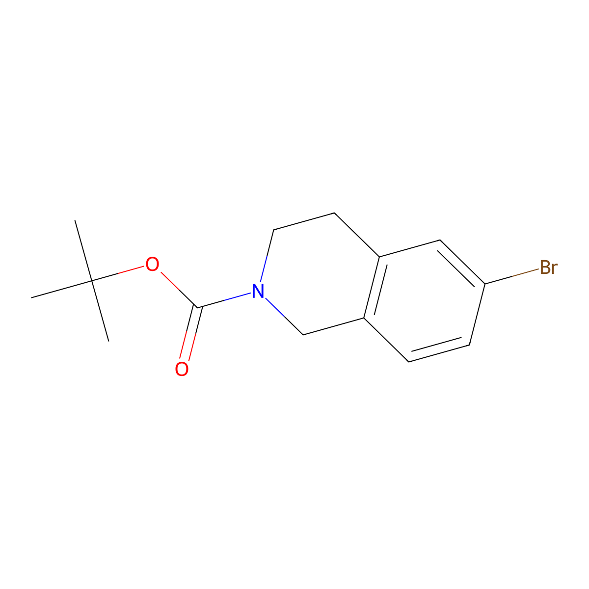 tert-Butyl 6-bromo-3,4-dihydroisoquinoline-2(1H)-carboxylate molecular structure, CAS 893566-74-0