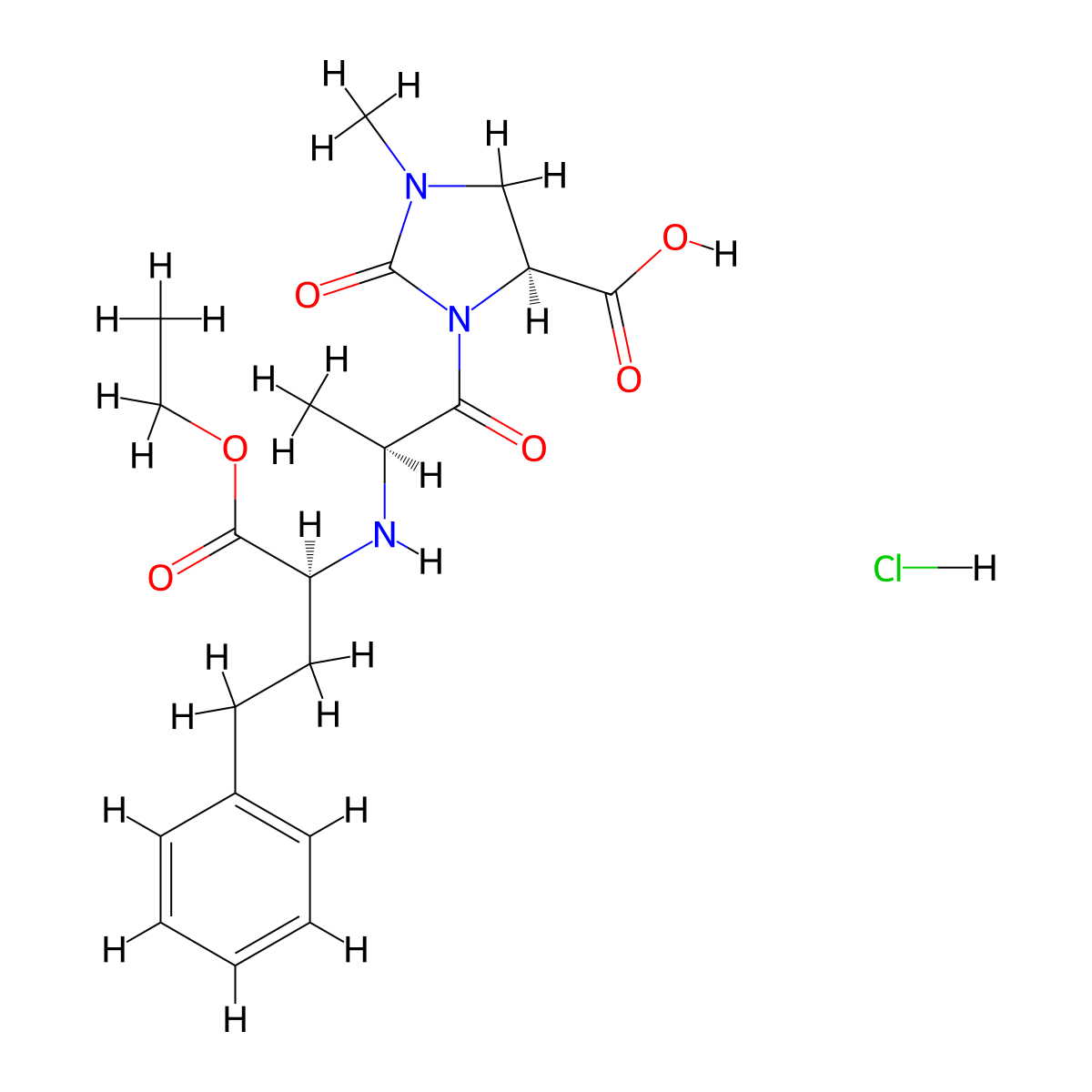 Imidapril Hydrochloride molecular structure, CAS 89396-94-1