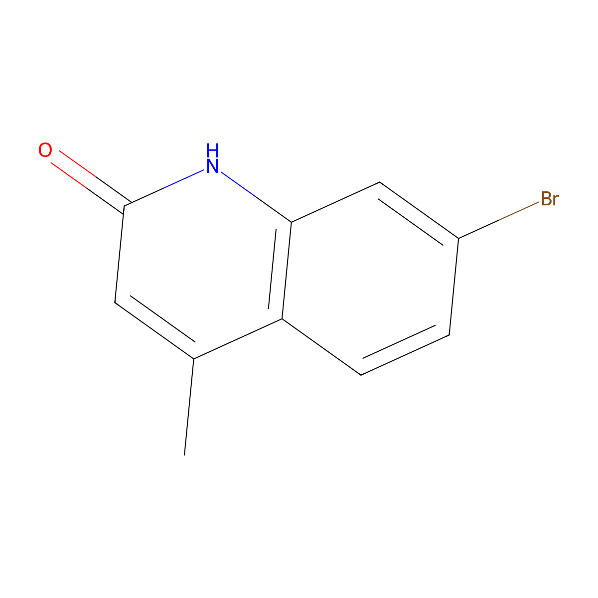 7-Bromo-4-methyl-1,2-dihydroquinolin-2-one molecular structure, CAS 89446-51-5