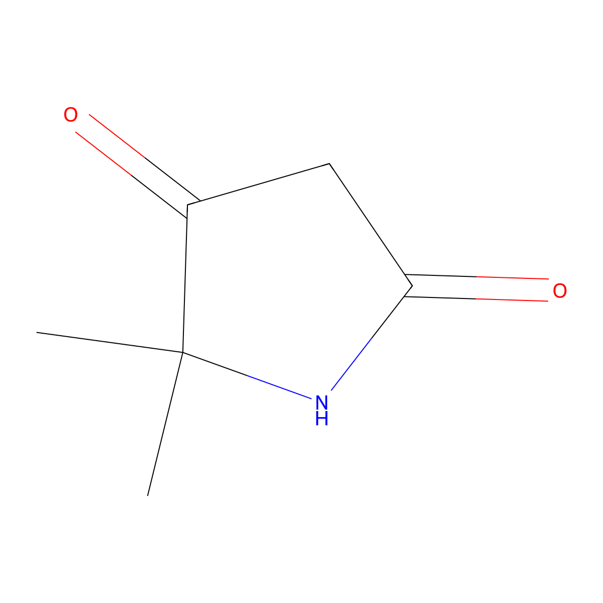 5,5-Dimethylpyrrolidine-2,4-dione molecular structure, CAS 89464-41-5