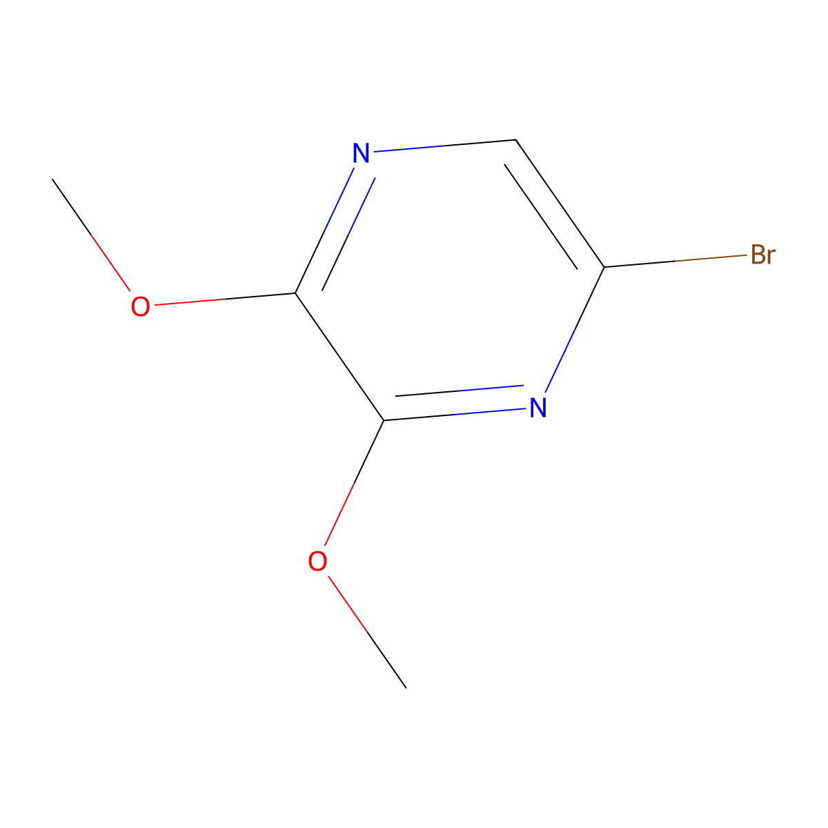 5-Bromo-2,3-dimethoxypyrazine molecular structure, CAS 89466-19-3