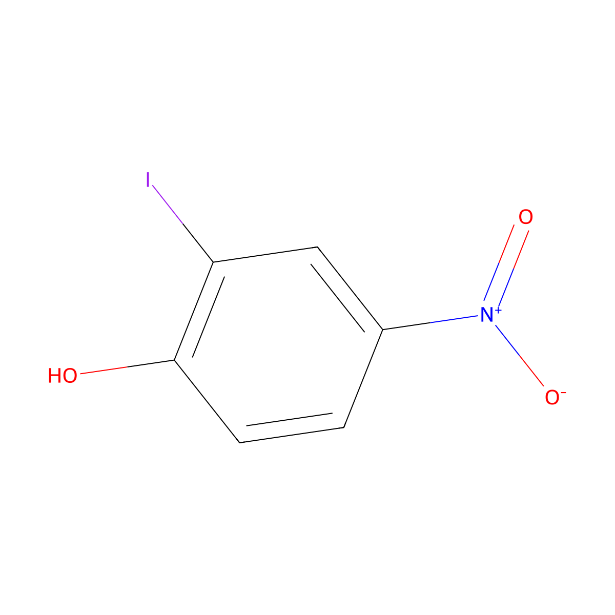 2-Iodo-4-nitrophenol molecular structure, CAS 89487-91-2