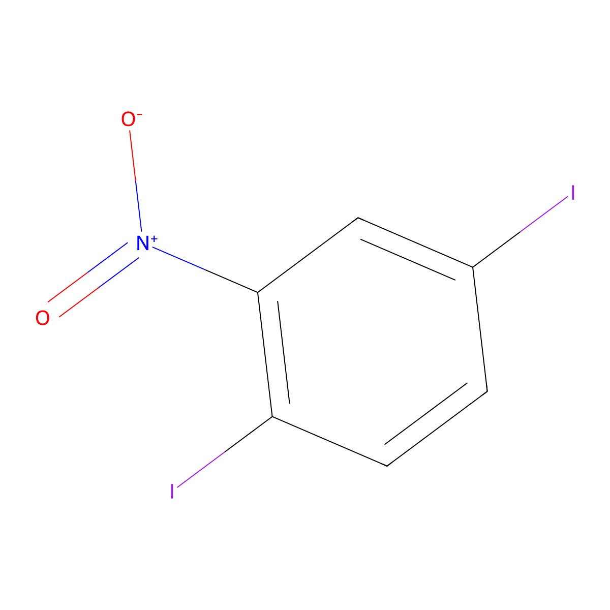 1,4-Diiodo-2-nitrobenzene molecular structure, CAS 89488-57-3