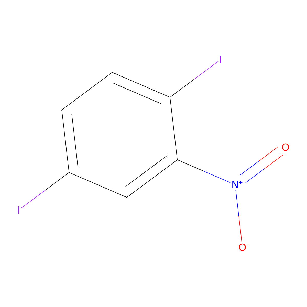 1,4-Diiodo-2-nitrobenzene molecular structure, CAS 89488-57-3