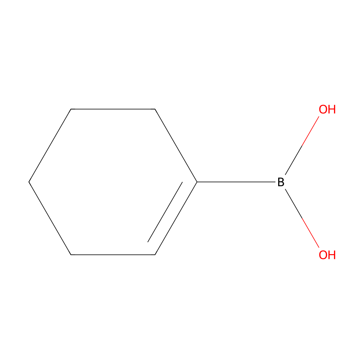 1-Cyclohexenylboronic acid molecular structure, CAS 89490-05-1