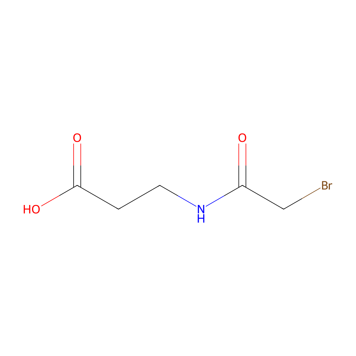 3-(2-Bromoacetamido)propanoic acid molecular structure, CAS 89520-11-6