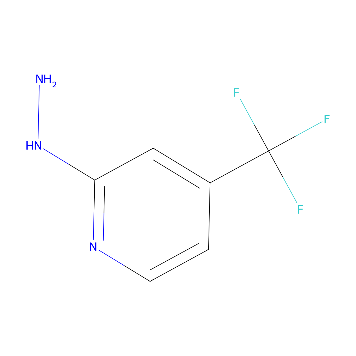 2-Hydrazinyl-4-(trifluoromethyl)pyridine molecular structure, CAS 89570-84-3