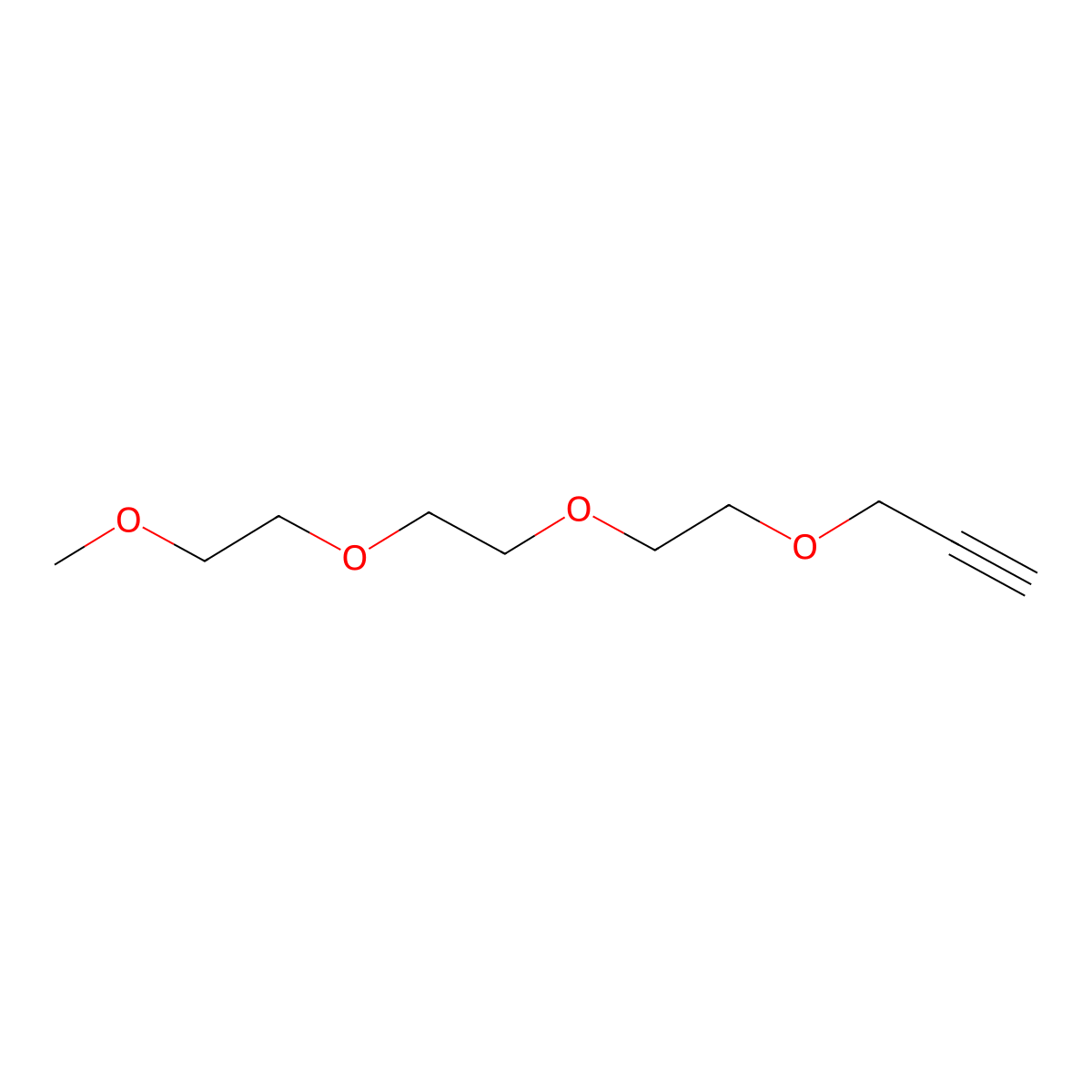 Proparyl-PEG4-methane molecular structure, CAS 89635-82-5