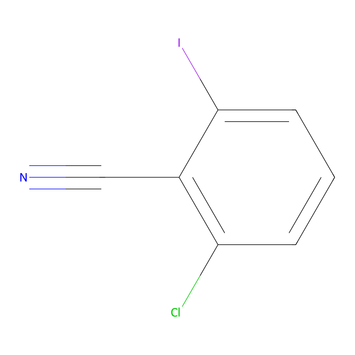 2-Chloro-6-iodobenzonitrile molecular structure, CAS 89642-53-5