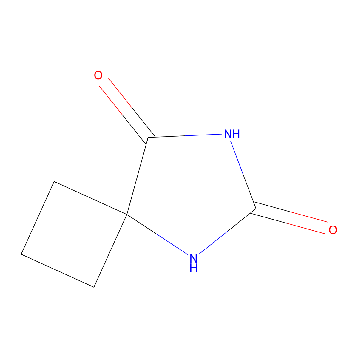5,7-Diazaspiro(3.4)octane-6,8-dione molecular structure, CAS 89691-88-3
