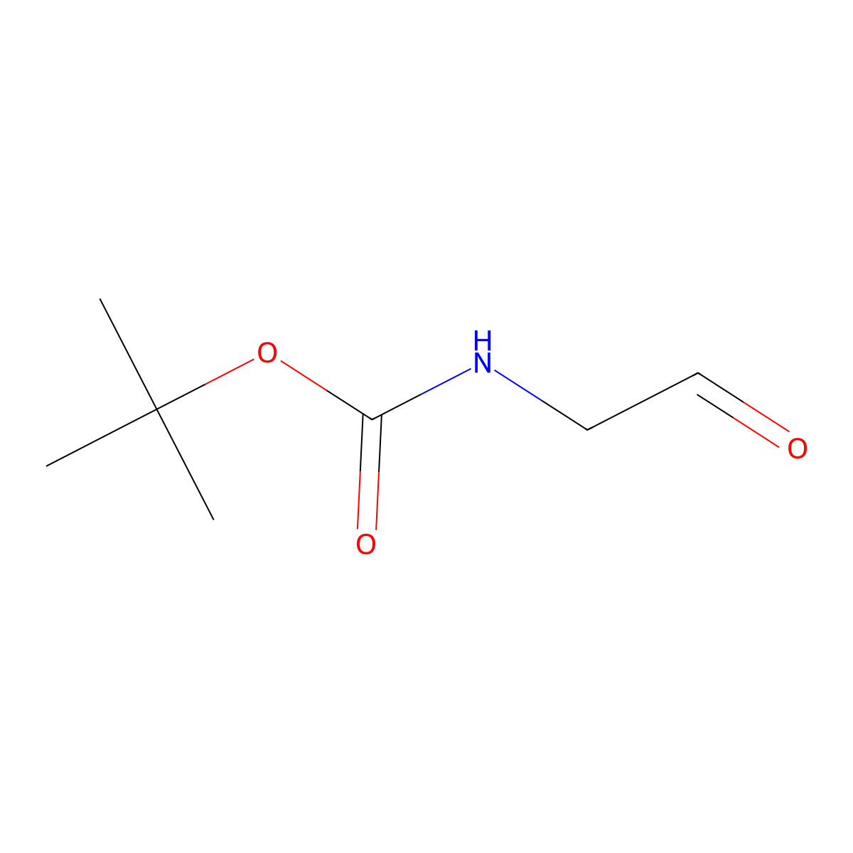 tert-butyl N-(2-oxoethyl)carbamate molecular structure, CAS 89711-08-0