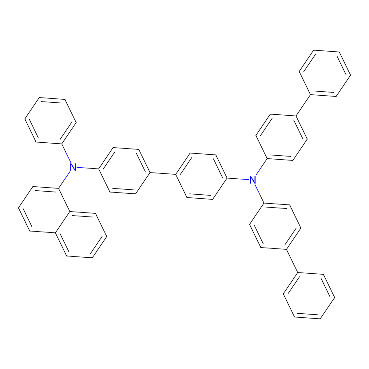 N4,N4-Di([1,1'-biphenyl]-4-yl)-N4'-(naphthalen-1-yl)-N4'-phenyl-[1,1'-biphenyl]-4,4'-diamine molecular structure, CAS 897671-42-0