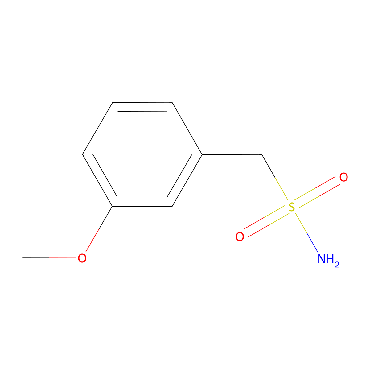 1-(3-Methoxyphenyl)methanesulfonamide molecular structure, CAS 89782-90-1