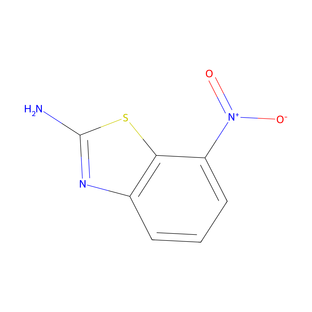7-Nitro-1,3-benzothiazol-2-amine molecular structure, CAS 89793-81-7