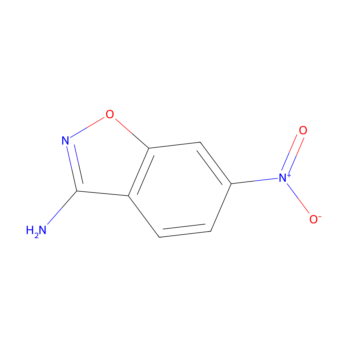 6-Nitrobenzo[d]isoxazol-3-amine molecular structure, CAS 89793-83-9