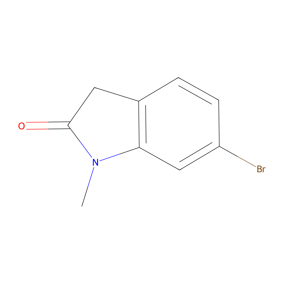 6-Bromo-1-methylindolin-2-one molecular structure, CAS 897957-06-1