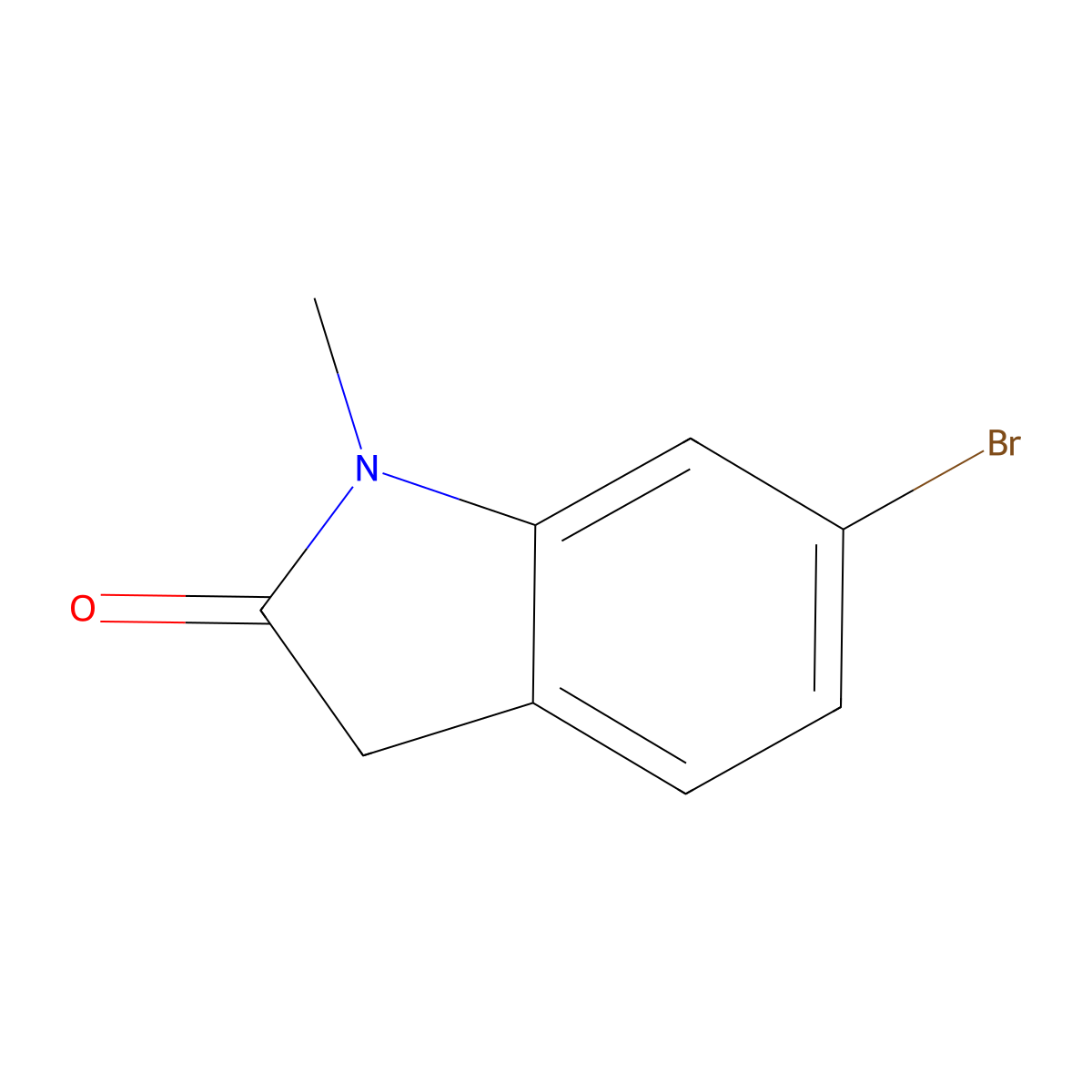 6-Bromo-1-methylindolin-2-one molecular structure, CAS 897957-06-1