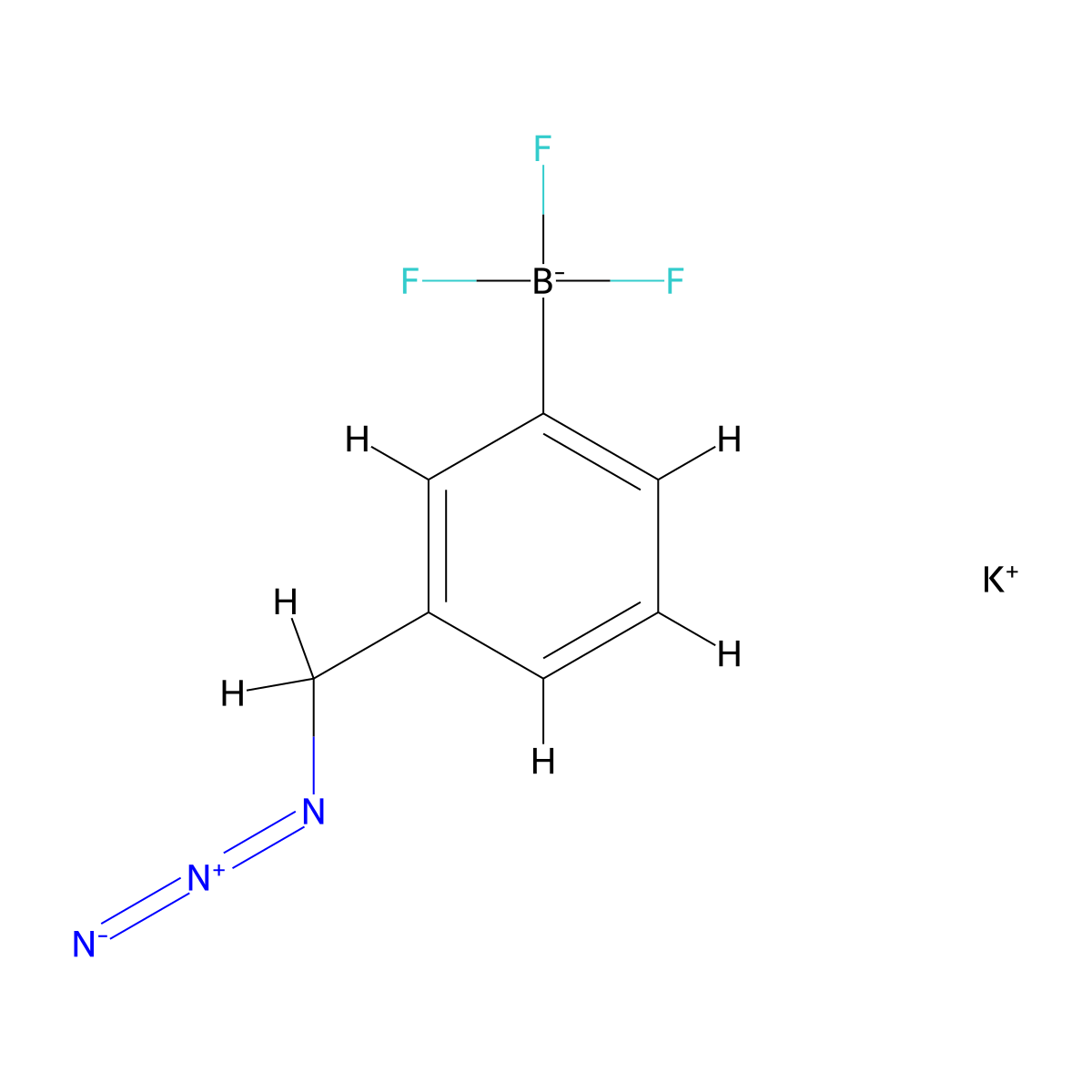 Potassium 3-(azidomethyl)phenyl trifluoroborate molecular structure, CAS 898544-49-5