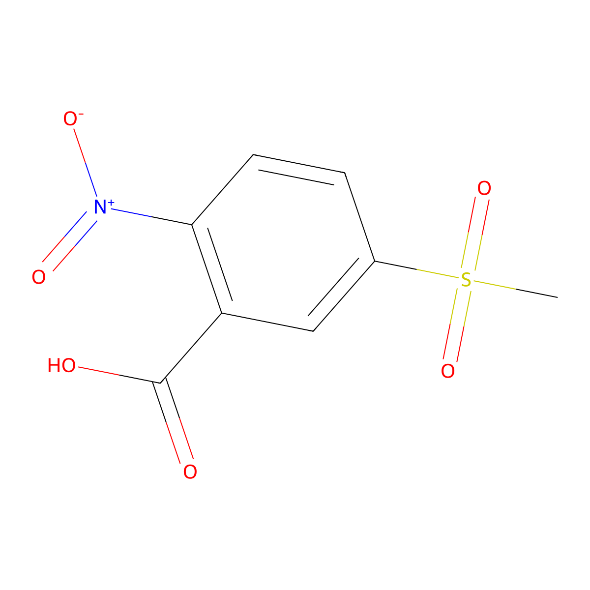 5-(Methylsulfonyl)-2-nitrobenzoic acid molecular structure, CAS 898547-72-3