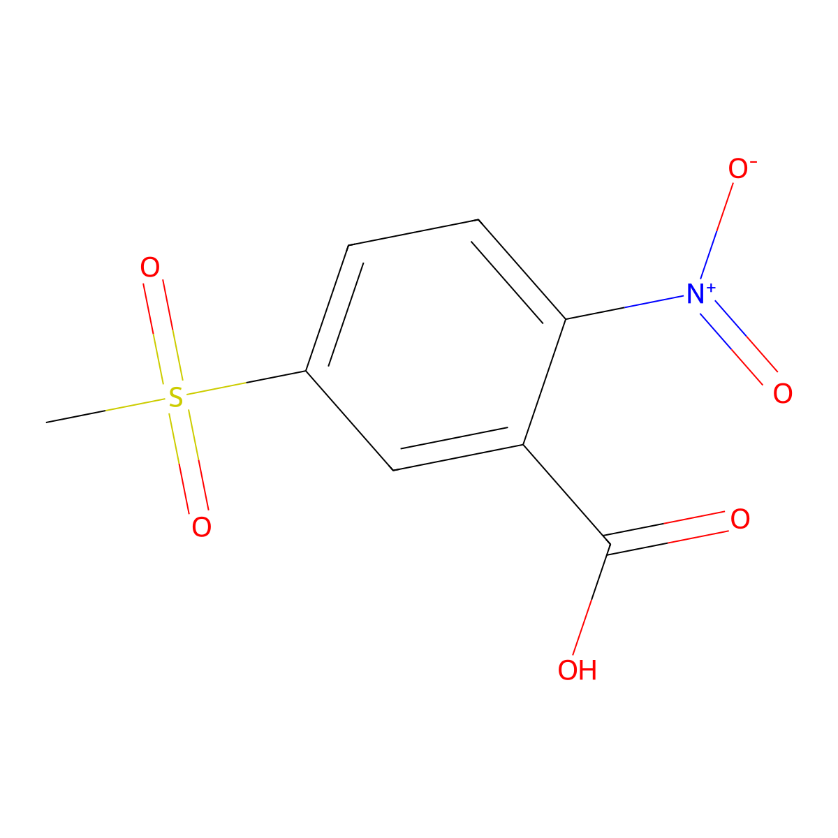 5-(Methylsulfonyl)-2-nitrobenzoic acid molecular structure, CAS 898547-72-3