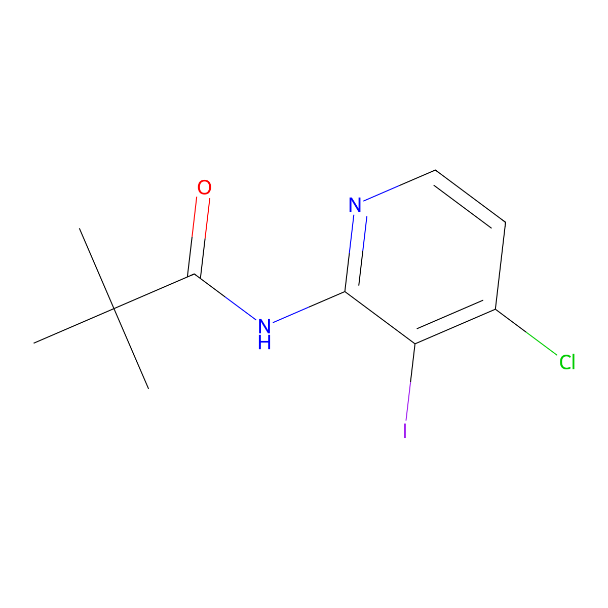 N-(4-chloro-3-iodopyridin-2-yl)pivalamide molecular structure, CAS 898561-61-0