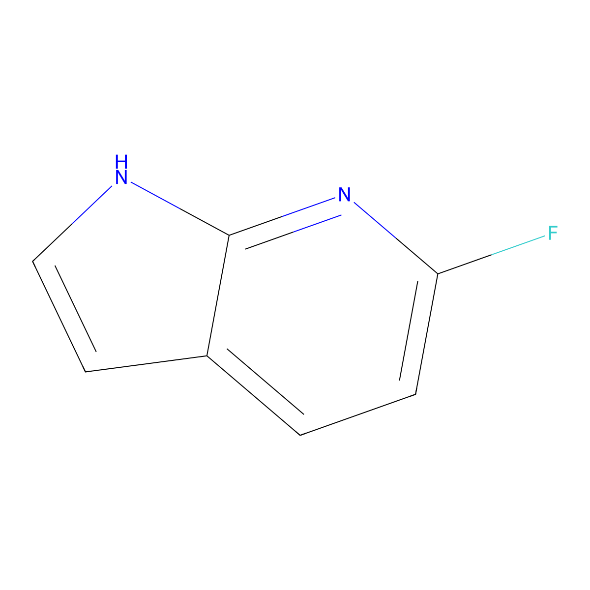 6-Fluoro-1H-pyrrolo(2,3-b)pyridine molecular structure, CAS 898746-42-4