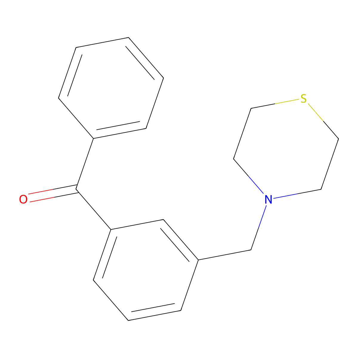 3-(Thiomorpholinomethyl)benzophenone molecular structure, CAS 898762-70-4