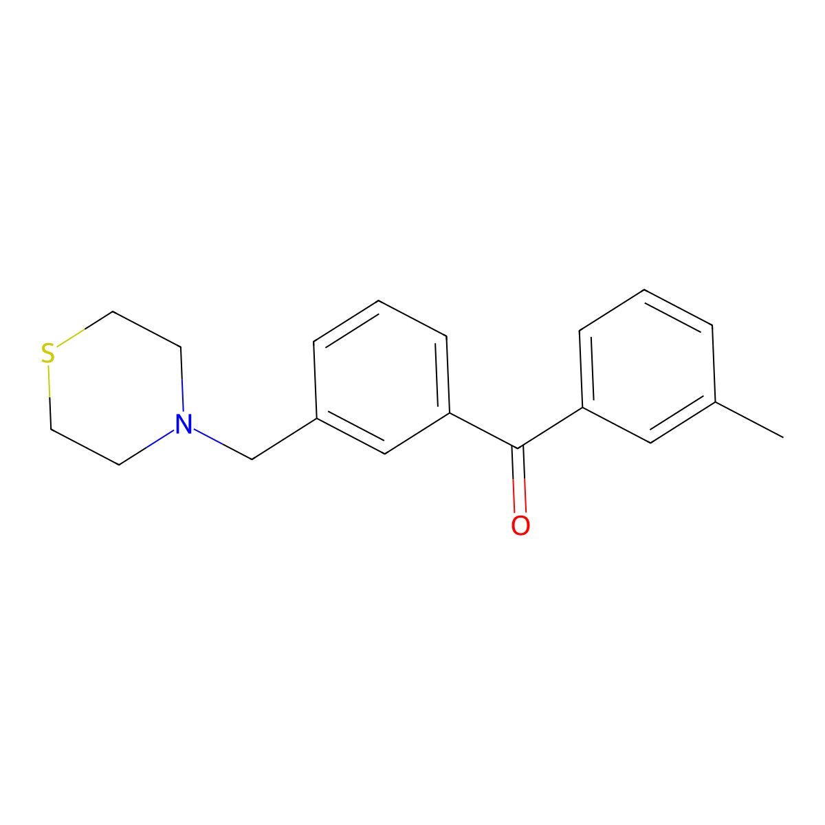 3-Methyl-3'-thiomorpholinomethylbenzophenone molecular structure, CAS 898762-74-8