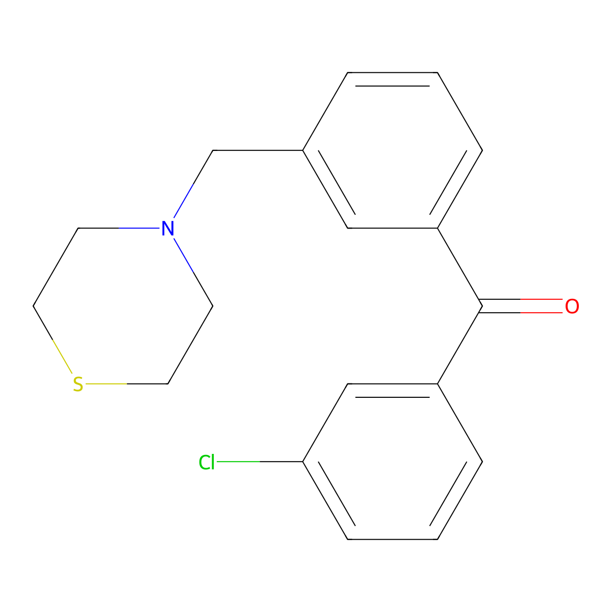 3-Chloro-3'-thiomorpholinomethyl benzophenone molecular structure, CAS 898763-03-6