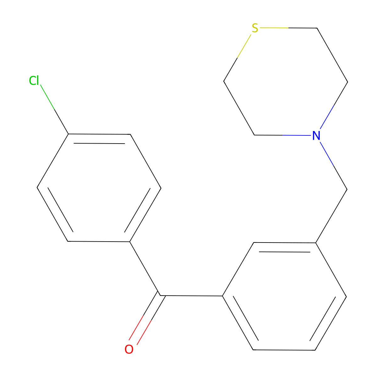 4'-Chloro-3-thiomorpholinomethyl benzophenone molecular structure, CAS 898763-05-8