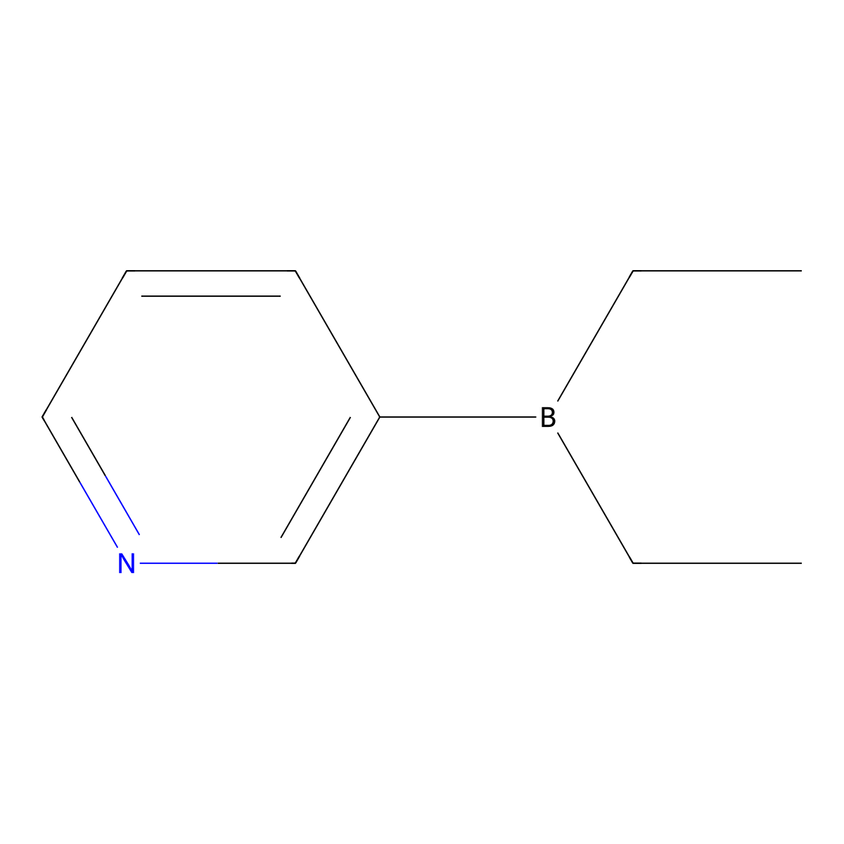 3-(Diethylboryl)pyridine molecular structure, CAS 89878-14-8