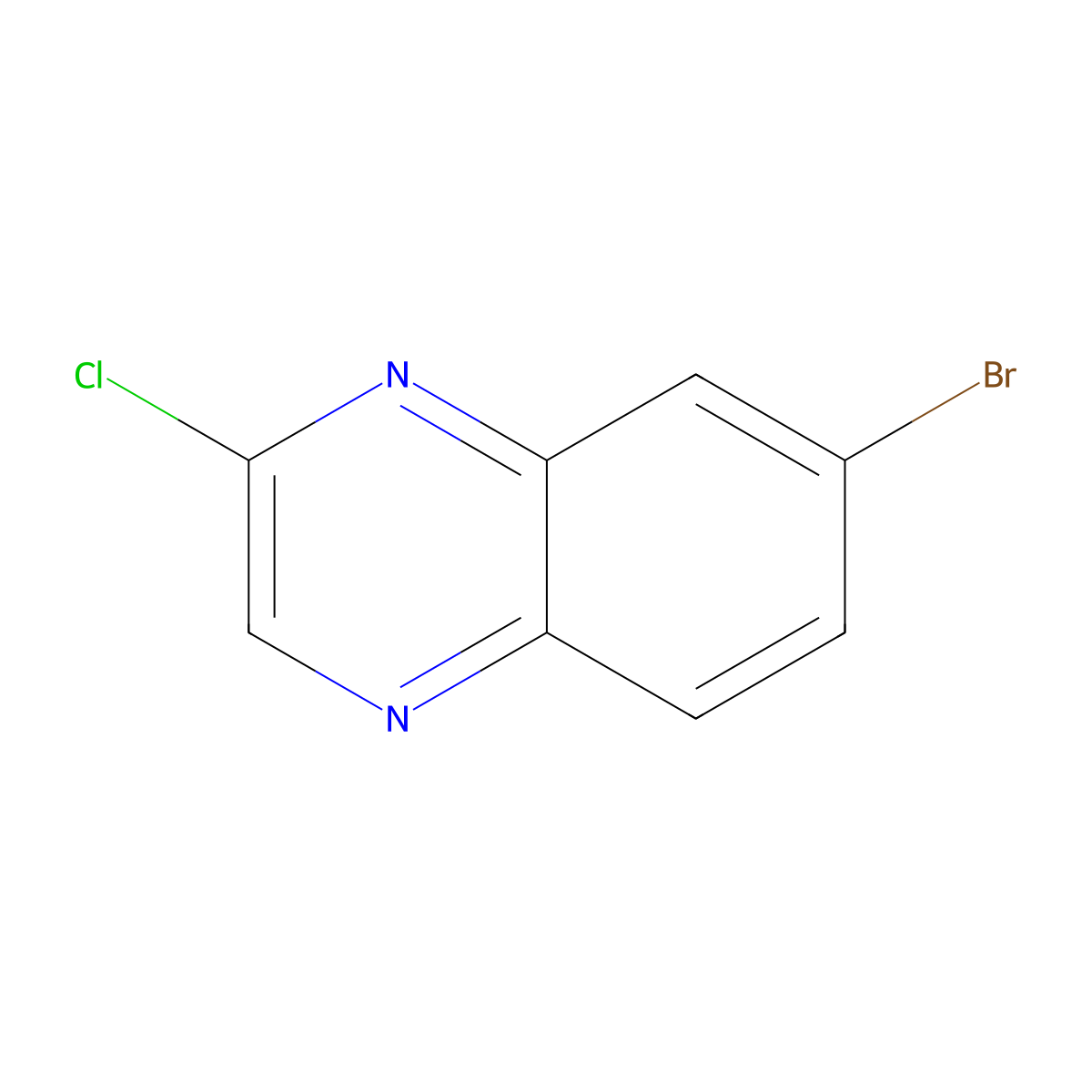 7-Bromo-2-chloroquinoxaline molecular structure, CAS 89891-65-6