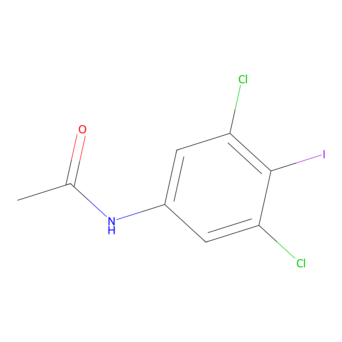 N-(3,5-Dichloro-4-iodophenyl)acetamide molecular structure, CAS 89894-32-6