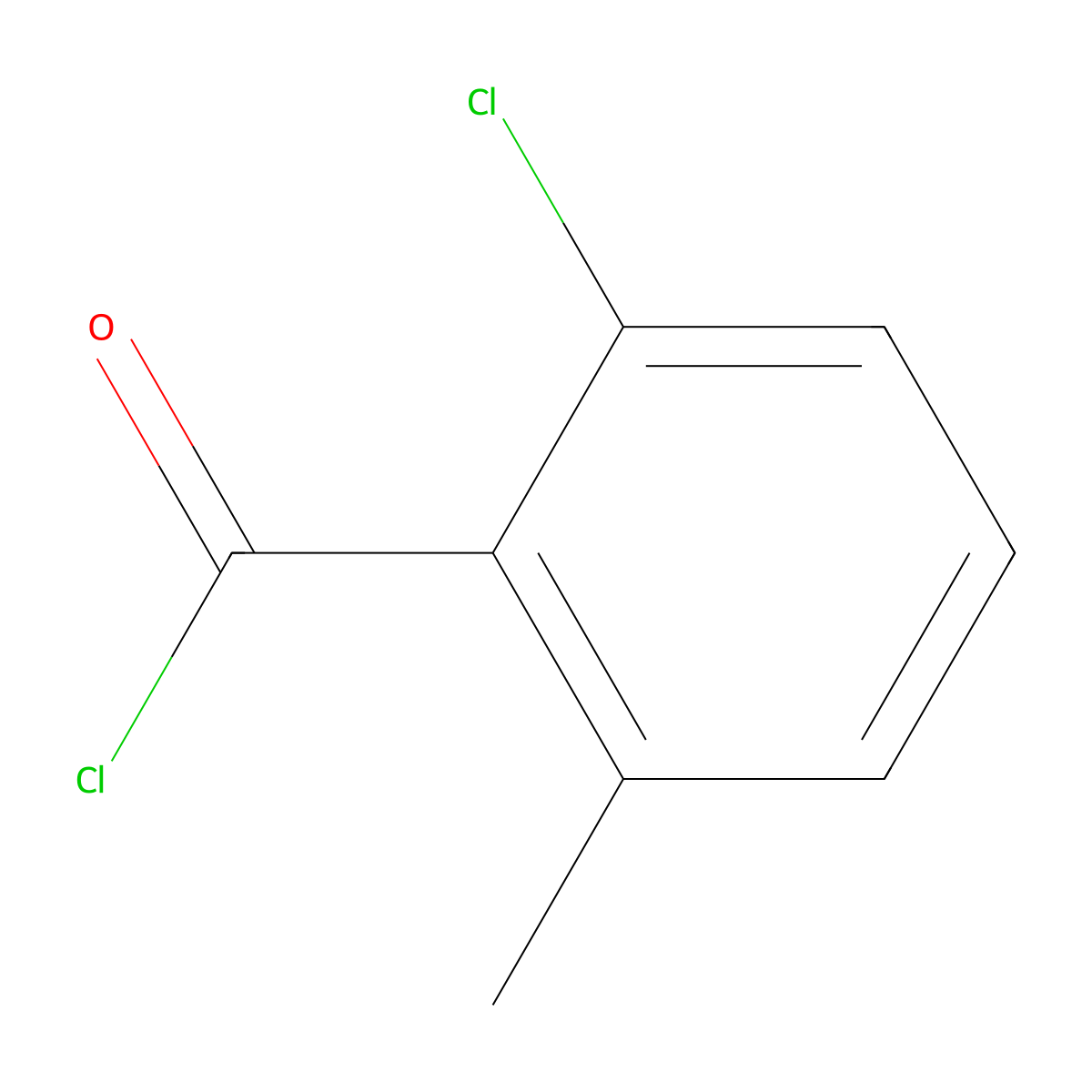 2-Chloro-6-methylbenzoyl chloride molecular structure, CAS 89894-44-0