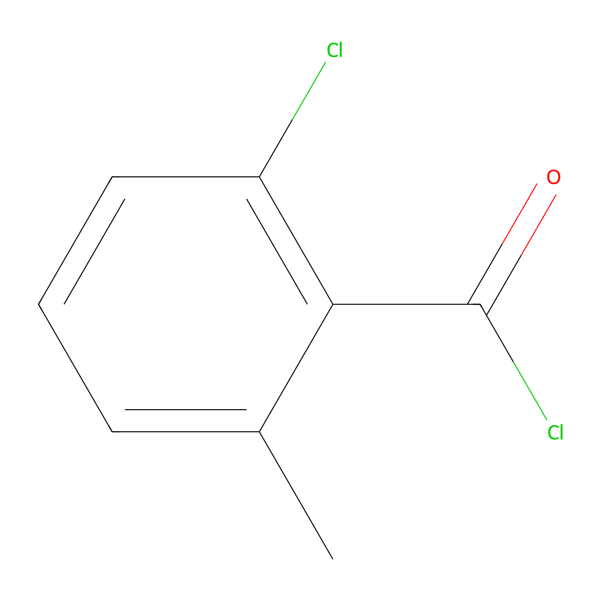 2-Chloro-6-methylbenzoyl chloride molecular structure, CAS 89894-44-0