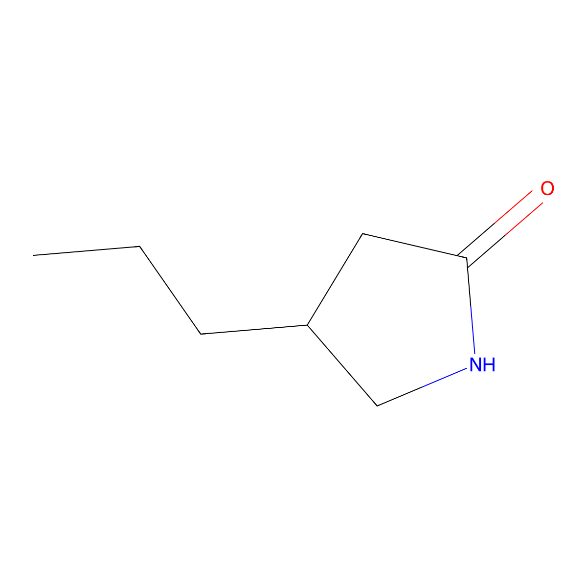 4-Propylpyrrolidin-2-one molecular structure, CAS 89895-19-2