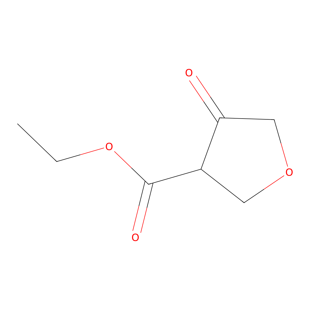 Ethyl 4-oxotetrahydrofuran-3-carboxylate molecular structure, CAS 89898-51-1