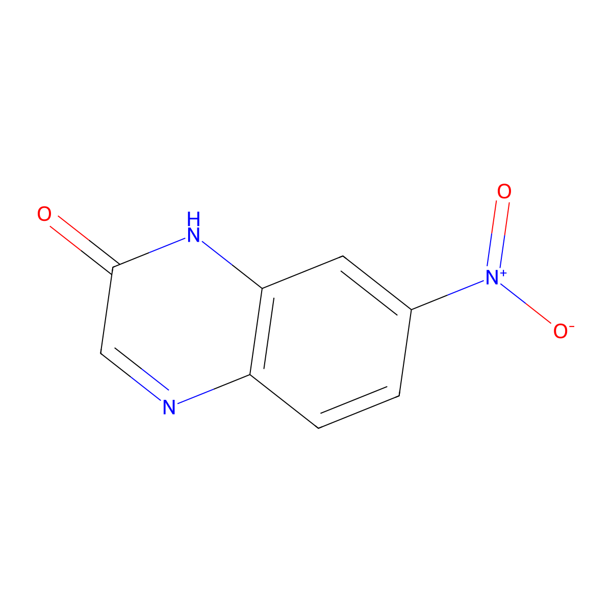 7-Nitro-1,2-dihydroquinoxalin-2-one molecular structure, CAS 89898-96-4