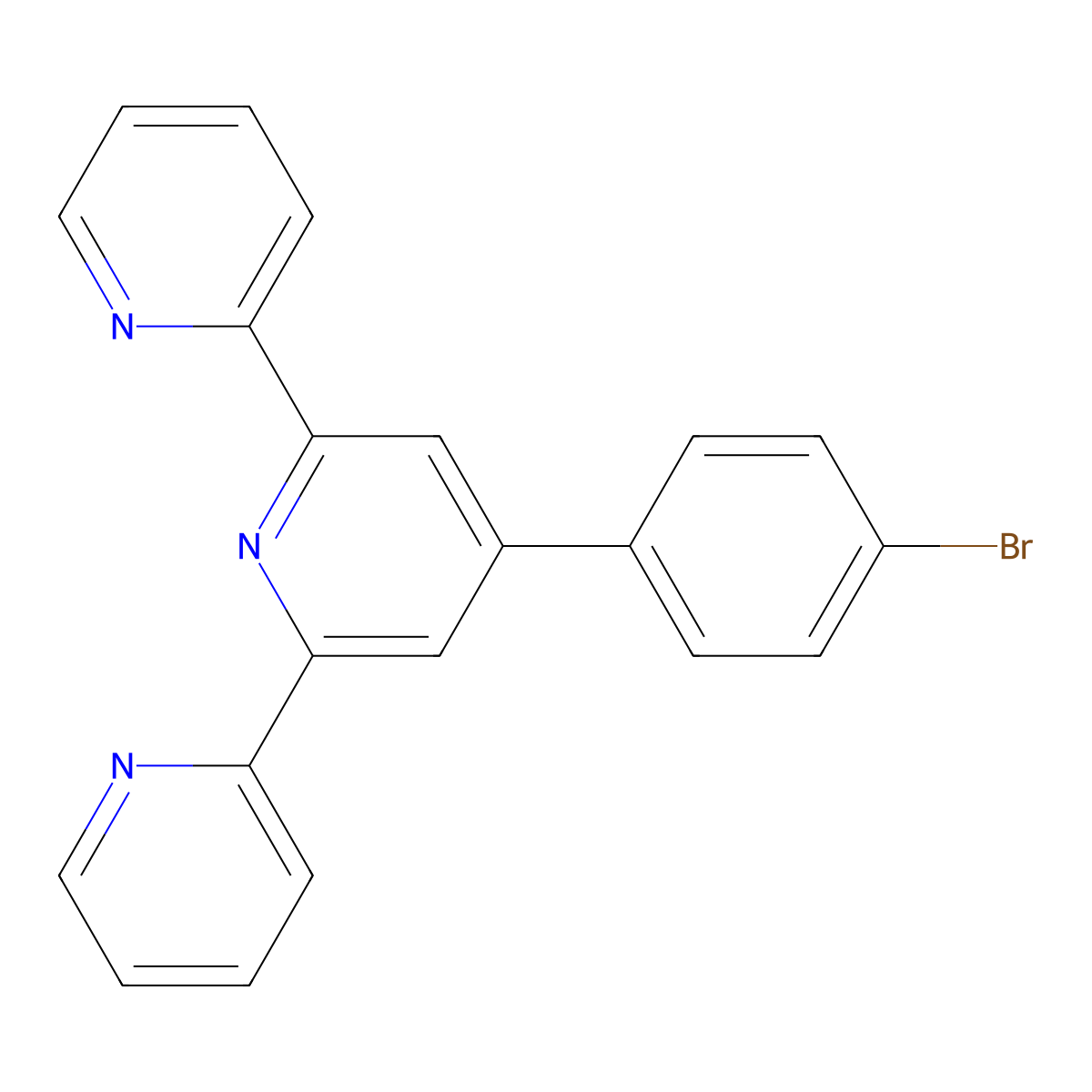 4'-(4-Bromophenyl)-2,2':6',2''-terpyridine molecular structure, CAS 89972-76-9